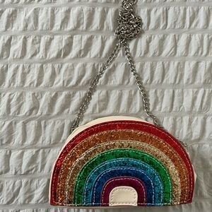 Small glitter rainbow purse